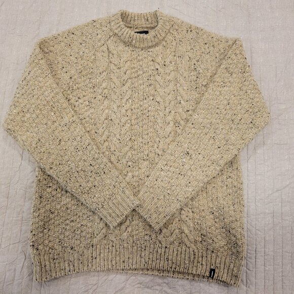 Finisterre Westray Crew Sweater, Large, Shale/Lt Brown - Picture 4 of 8